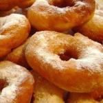 Evdə hazırlanmış donuts - tüklü üzüklər!