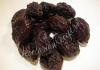 Homemade chocolate covered prunes