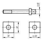 Drill for square holes Drill for rectangular holes