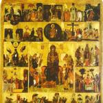 Akathist ortodosso all'icona della Madre di Dio, la sposa senza peso Akathist alla Santissima Theotokos legge un libro di preghiere