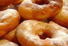 Evdə hazırlanmış donuts - tüklü üzüklər!