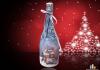 Dekupazhi i Vitit të Ri: ide kreative nga mjeshtrat e punuar me dorë decoupage shampanjë MK për Vitin e Ri