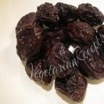 Homemade chocolate covered prunes