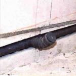 Internal sewerage device in a private house