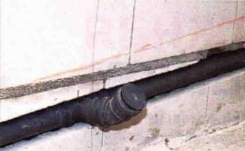 Internal sewerage device in a private house